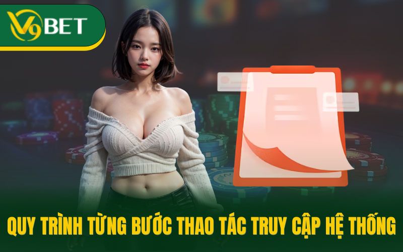 Quy trình từng bước thao tác truy cập hệ thống